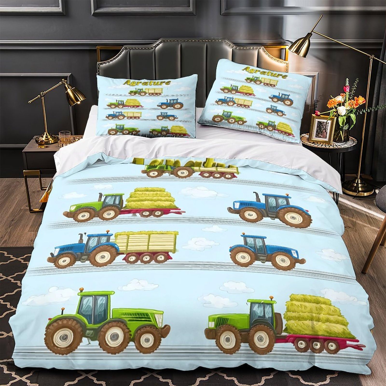 Traktor Bettwäsche Kinder 3D Mikrofaser Geschenk Dekor