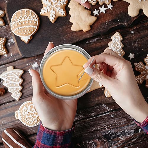 Miniatura 7 de PRETYZOOM Dal-gona - Juego de 12 herramientas para hacer dulces de azúcar coreanos, moldes de acero inoxidable con paraguas, triángulo, molde