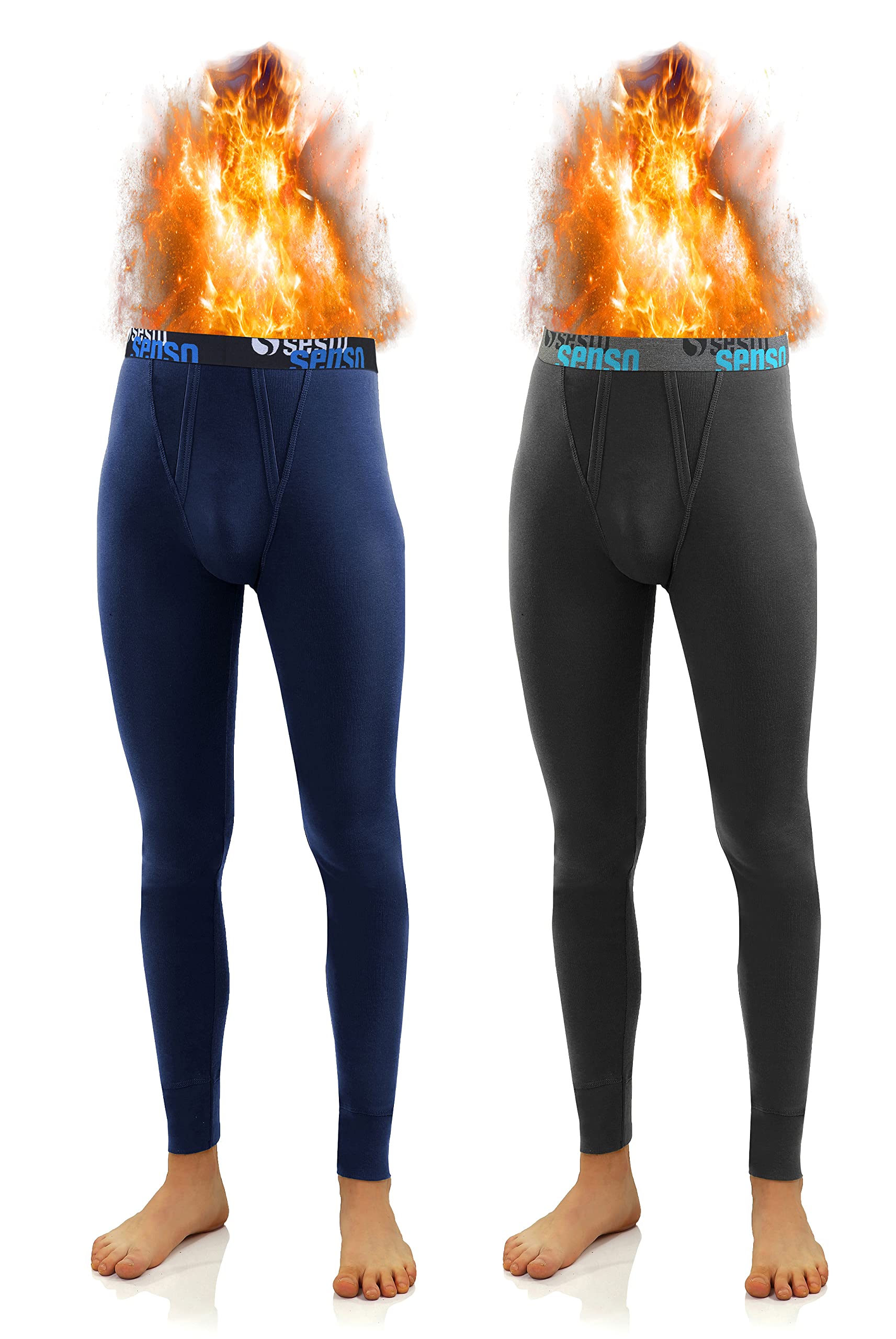 Sesto Senso Calzoncillos Largos Hombre 2 Unidades Algodón Pantalón Térmico