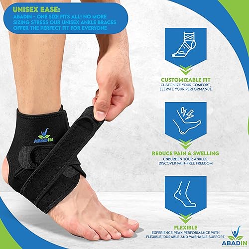 Miniatura 3 de Abadin - Tobillera para mujer, tobillera para esguince de tobillo