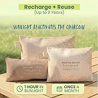 Vista 7 de Roonin Absorbedor de olores de carbón activado, bolsa purificadora de aire de carbón de bambú, bolsas de carbón activado, paquetes absorbentes