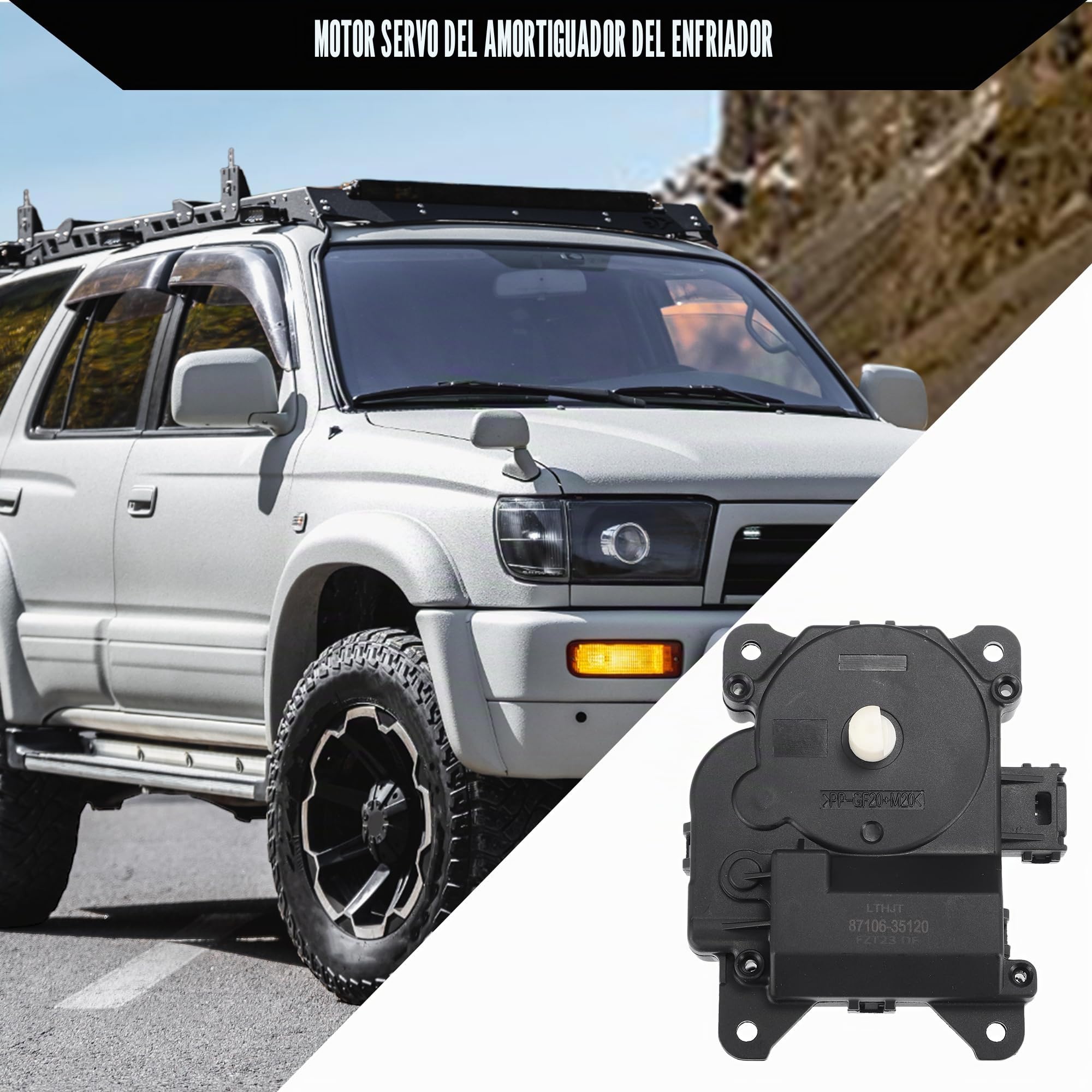A ABSOPRO Actuador De Puerta Mezcla Hvac Para Toyota 4Runner 03-09 1Pc | Para Toyota Fj Cruiser 10-14, No.8710635120, Material Plastico Y Metal, Color Negro, Tamano 9.2X8.1X3.2Cm, 5 Pines