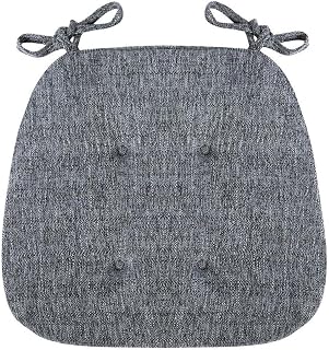 Juego de 4/2/1 Cojines para Sillas de Comedor - Forma Ovalada con Lazos Antideslizantes - 43 x 41 x 35 cm para Interior y Exterior Terraza, Jardín, Cocina(R,1pcs)