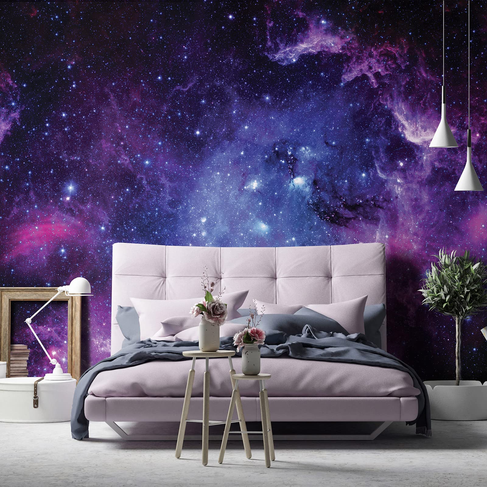 WallArena Vlies Fototapete, Weltraum, 368x254cm | Fototapeten - Tapeten - für Wohnzimmer Schlafzimmer - Vliestapete Wandtapete Tapete 3D Effekt- inkl. Kleister