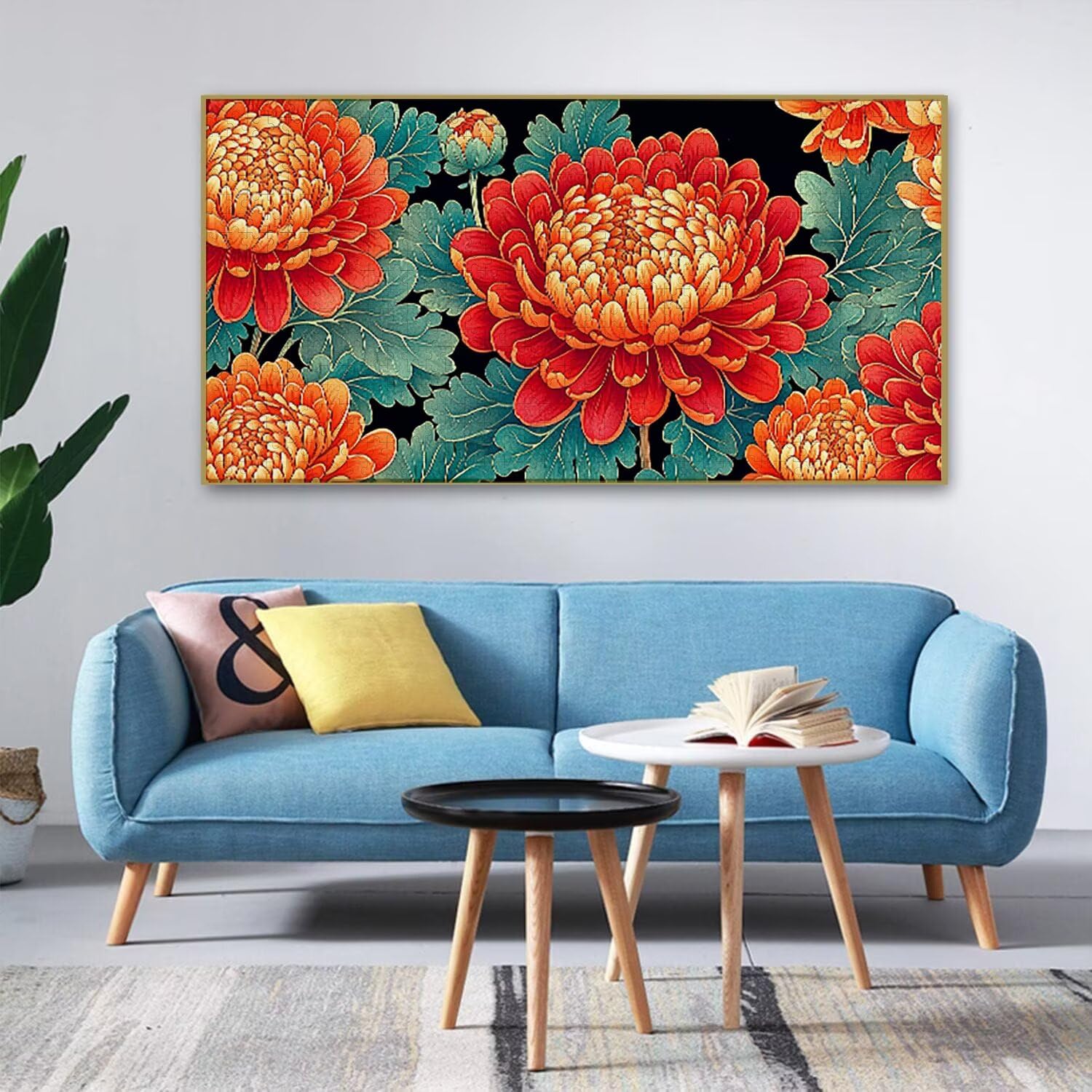 Puzzle de Madera para Adultos 1312 Piezas - Crisantemo, Obra de Arte de Juego de Rompecabezas para Adultos, Puzzle de Impresión de Alta Definición Multicolor, Pasatiempo Creativo Regalo b-573