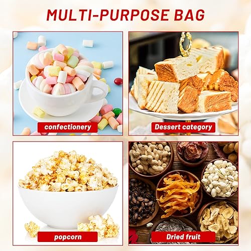 Miniatura 7 de 200 bolsas de palomitas de maíz desechables de 2 onzas, bolsas de palomitas de maíz, accesorios para máquina de palomitas de maíz para noche de