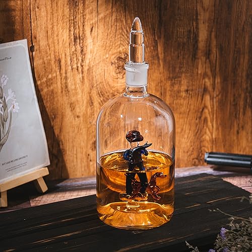 Miniatura 4 de Decantador de vino y whisky, regalos de caza para hombres, hombre con perro, decantador de 25.4 fl oz, bourbon whisky, único para él, juego de