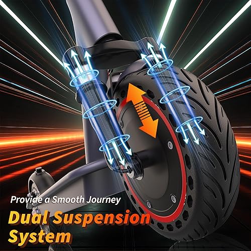 Miniatura 45 de Patinete eléctrico – Neumáticos sólidos de 8.5"/10", motor de 350 W/500 W, hasta 19-22 MPH y 21-24 millas de largo alcance portátil para adultos