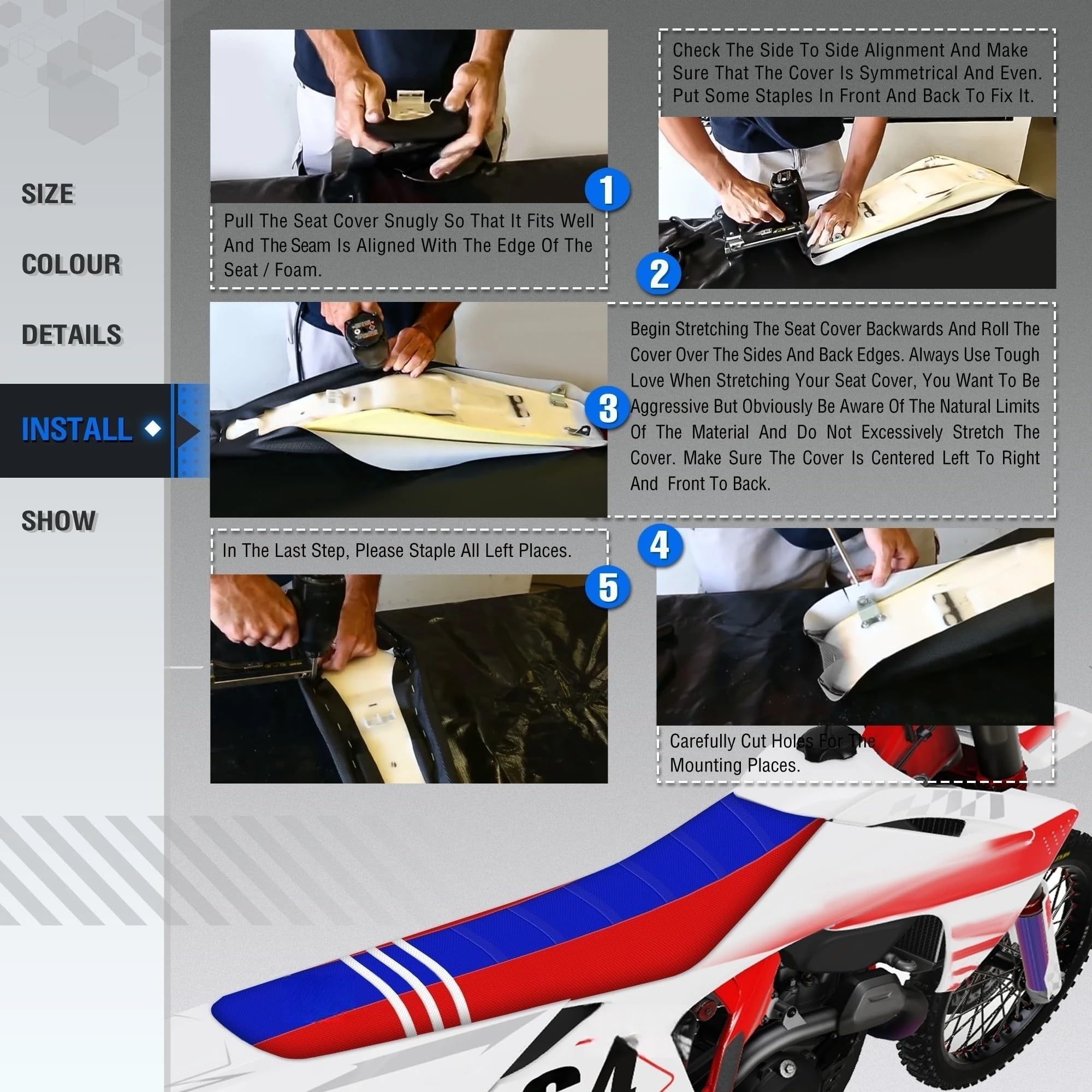 Motocykl Seat Case Siedzeń Pasuje Do SXF KXF CRF YZF WR TC TE