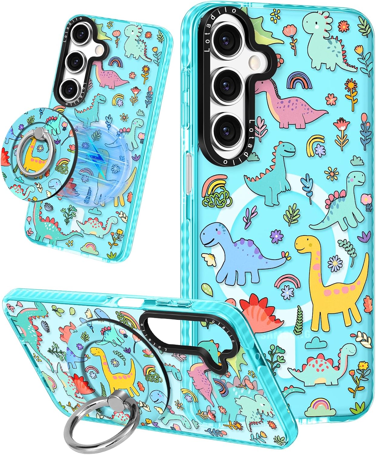 Lotadilo for Samsung Galaxy A16 Case for Women, Dinosaur