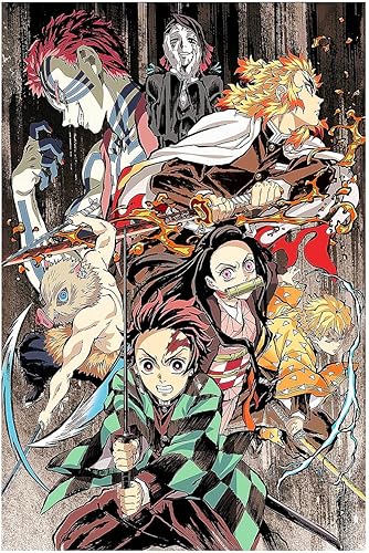 Ukeclvd Kamado Tanjirou - Póster de Nezuko Inosuke de Nezuko Inosuke con personalidad de manga japonesa de anime, pintura decorativa de arte de