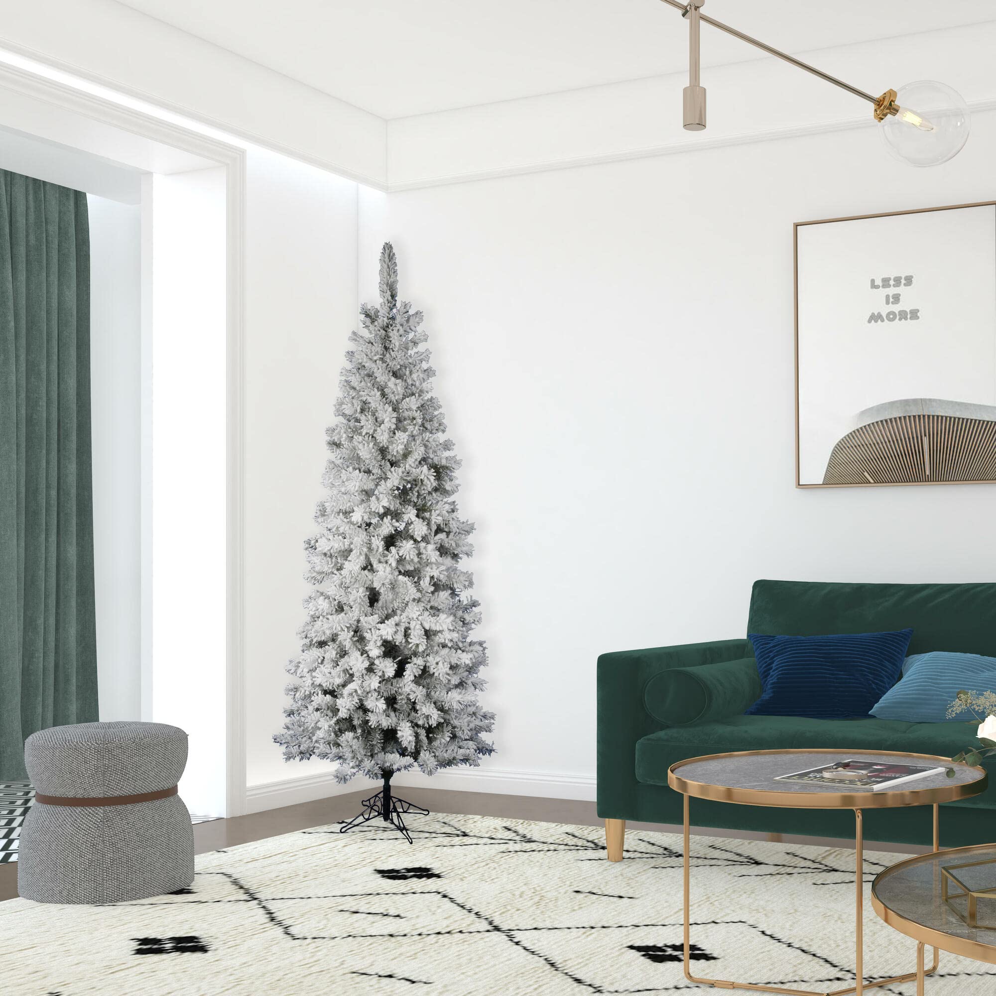 Vickerman Sapins de Noël, PVC, Non éclairé, 2,3 m