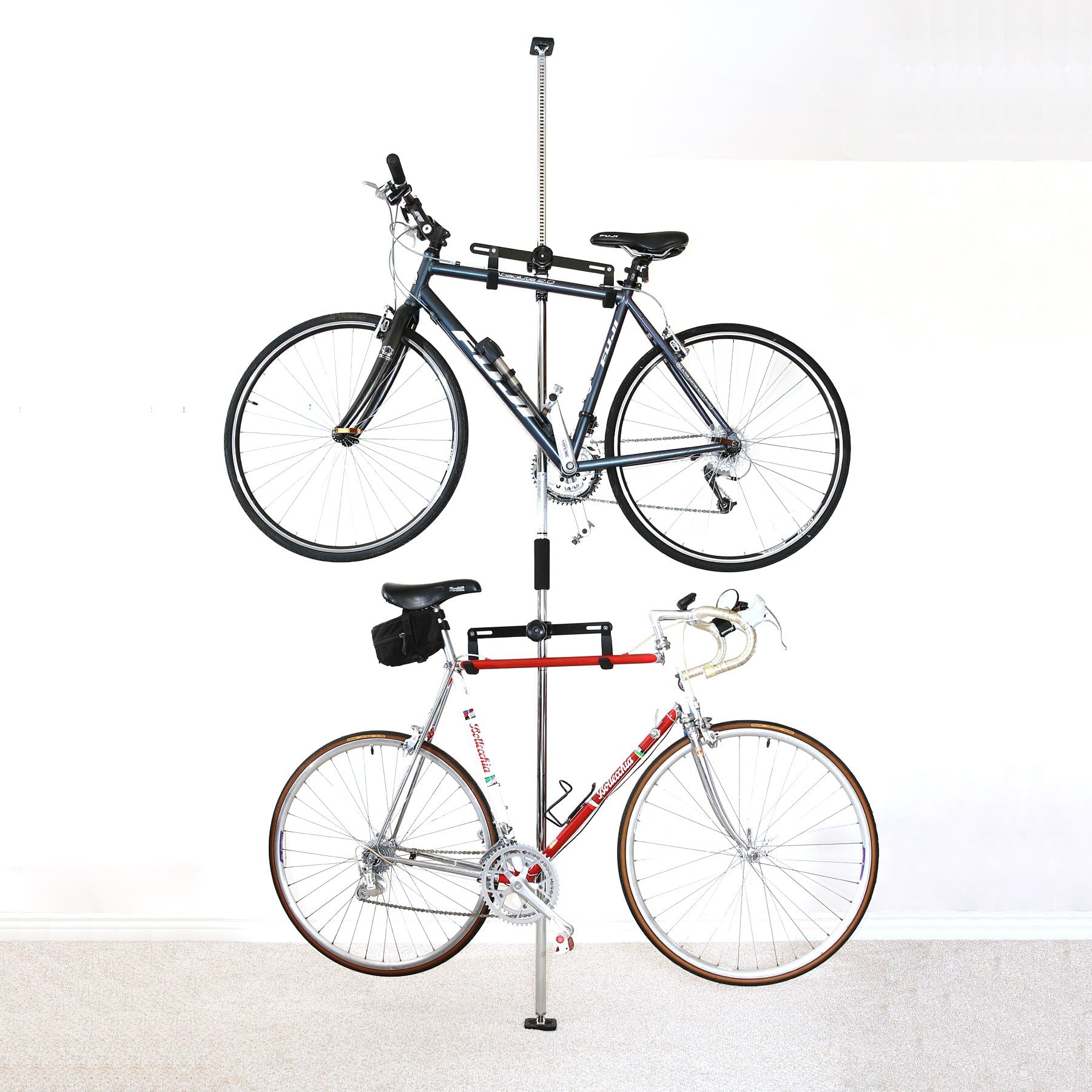 Q-Rak II Floor-To-Ceiling Freestanding Adjustable Bike Rack Storage