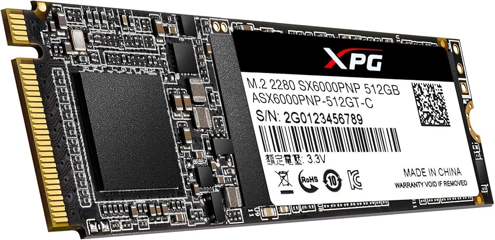 ADATA XPG SX6000 Pro, 512GB PCIe NVMe M.2 2280 Internal Solid State Drive thumbnail 4