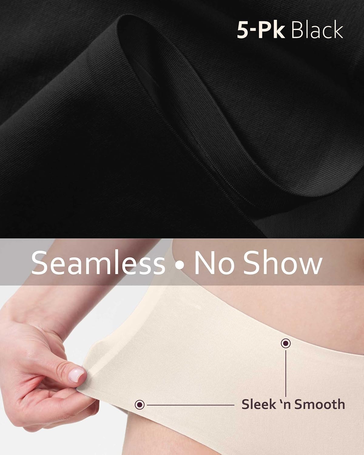 Neione Women's Cotton Underwear No Show Hipster Panties with Seamless Look No Panty Lines - Image 5