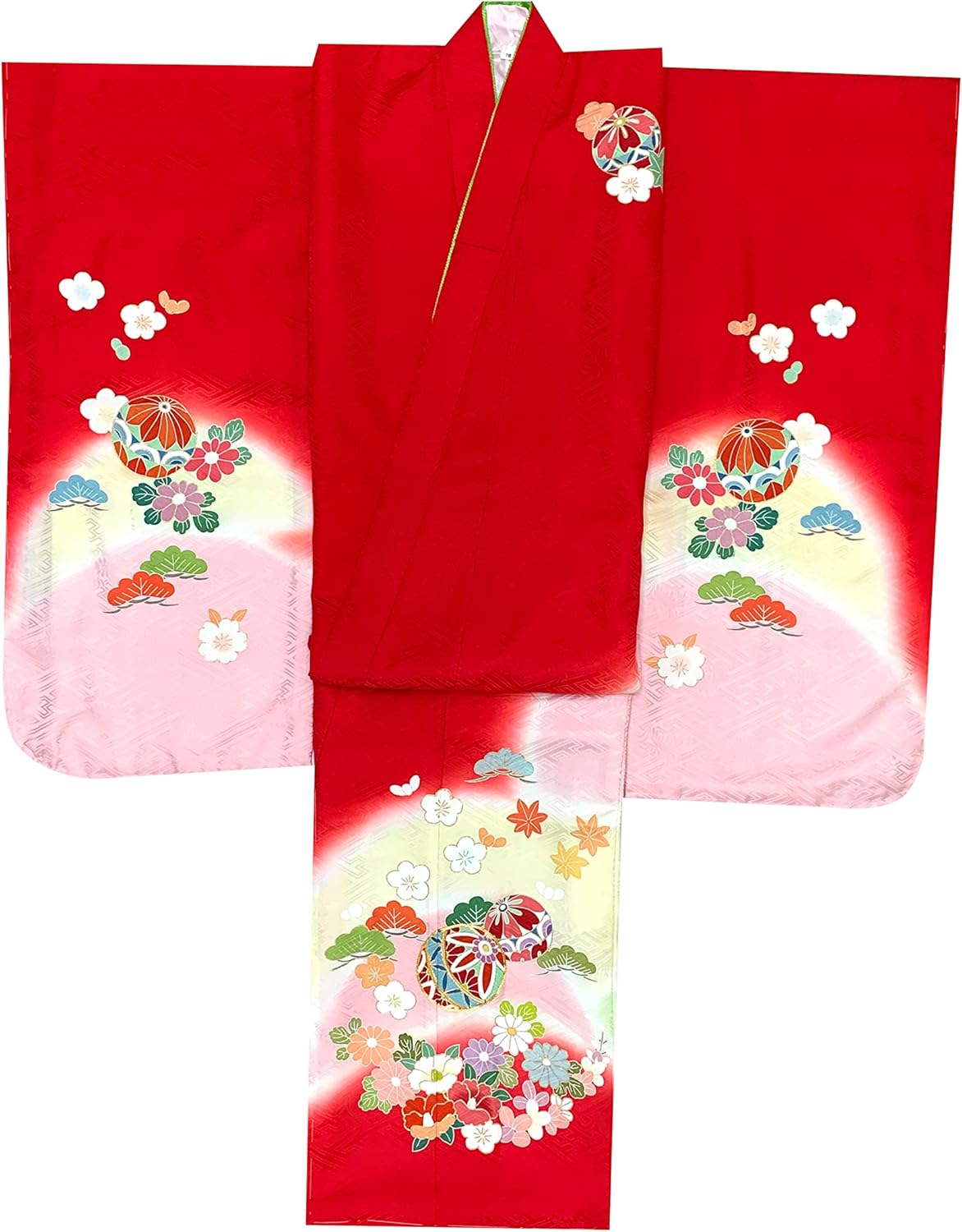 浴衣 有松鳴海絞り 藍染 楓 流水 ネイビー ピンク 着物 035a d 浴衣