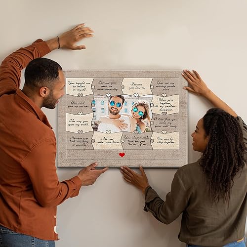 Miniatura 7 de Regalos personalizados para el día de San Valentín para ella y él, regalos personalizados para novio, novia, rompecabezas personalizado con texto en
