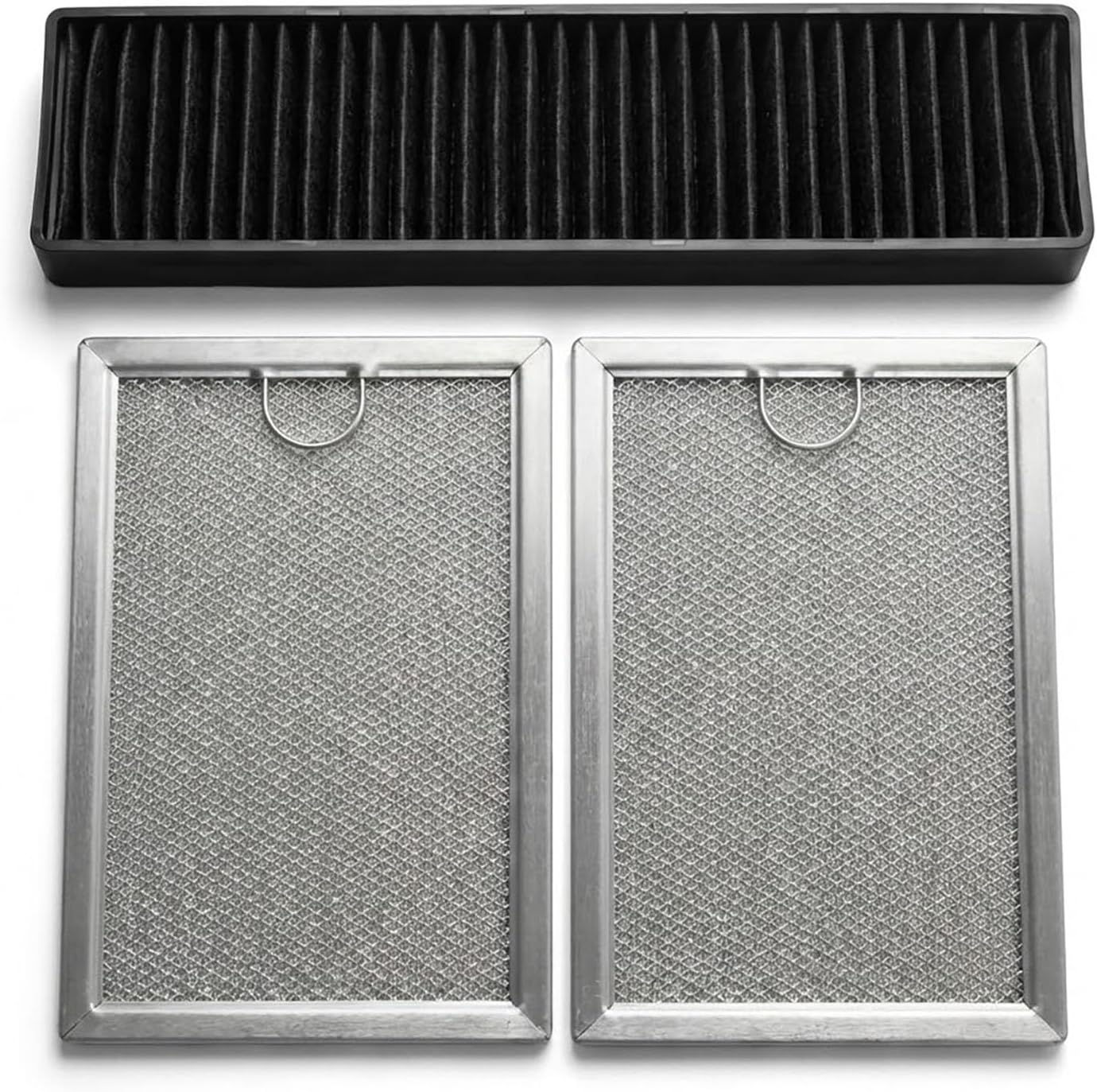 OEM Quality Microwave Charcoal&Grease Filter Set Filter for GE JVM7195SK6SS,PNM9216SK5SS, JVM7195EK5ES,JNM7196DK5BB, JVM7195DK5WW,JNM7196SK6SS