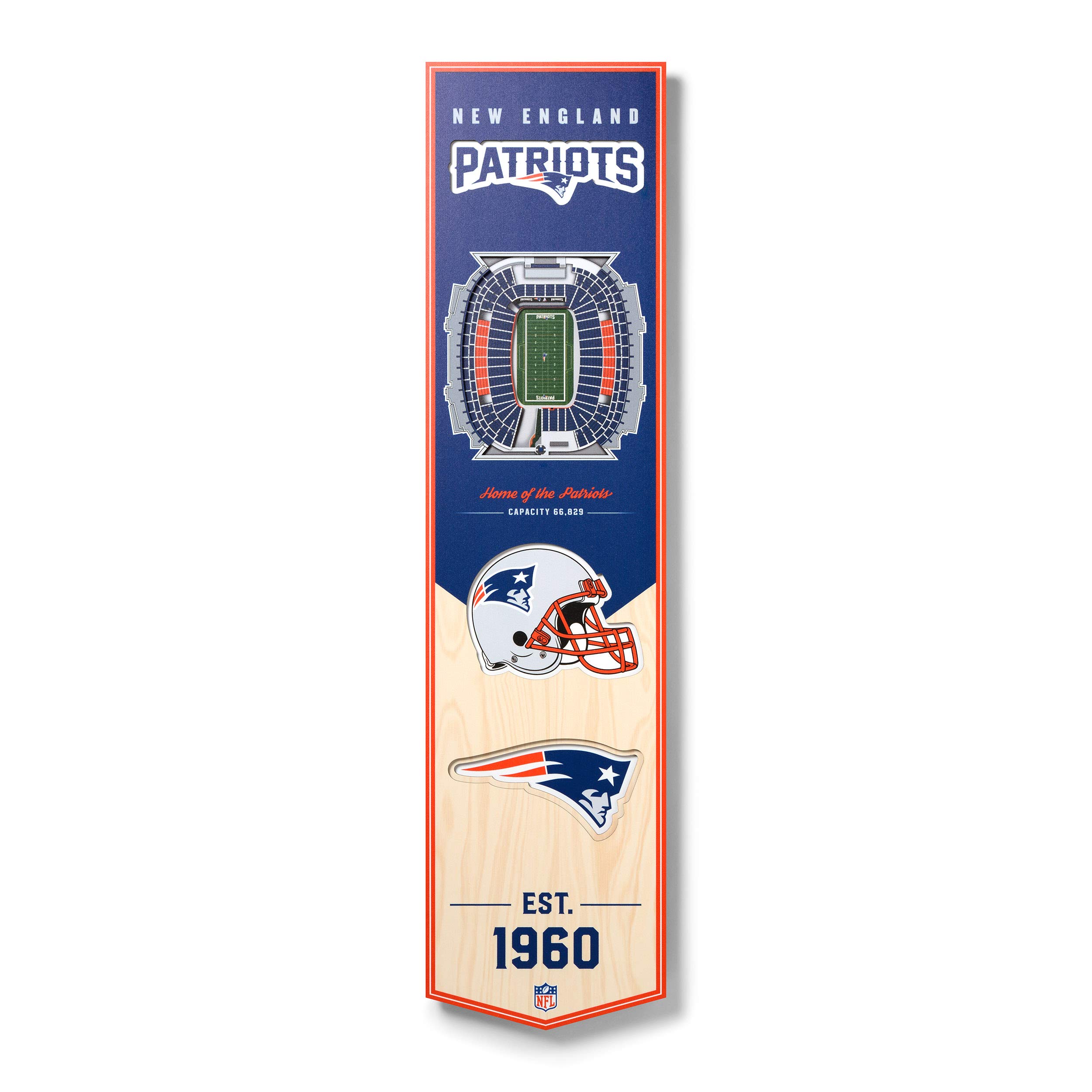 YouTheFan NFL 3D Stadion Banner, 8 x 32 Zoll