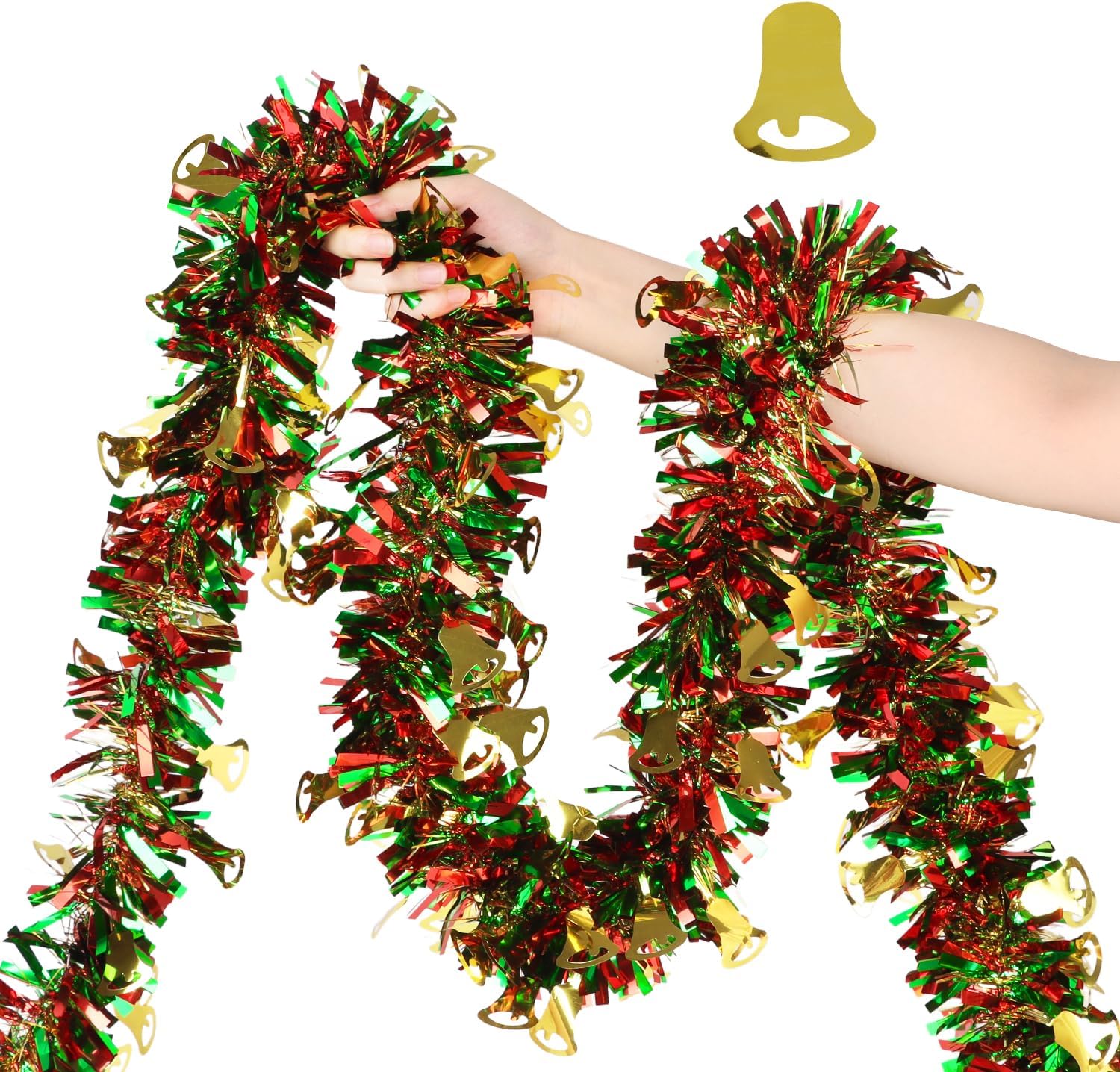 LOMIMOS 32.8 Ft Pink Easter Christmas Tinsel Garland, Glitter Twist Tinsel for Xmas Tree Party Fireplace Wedding Supplies Decoration