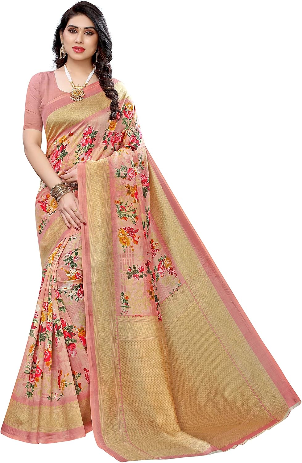 Yashika Women's Art Silk Saree (AIR Mustard