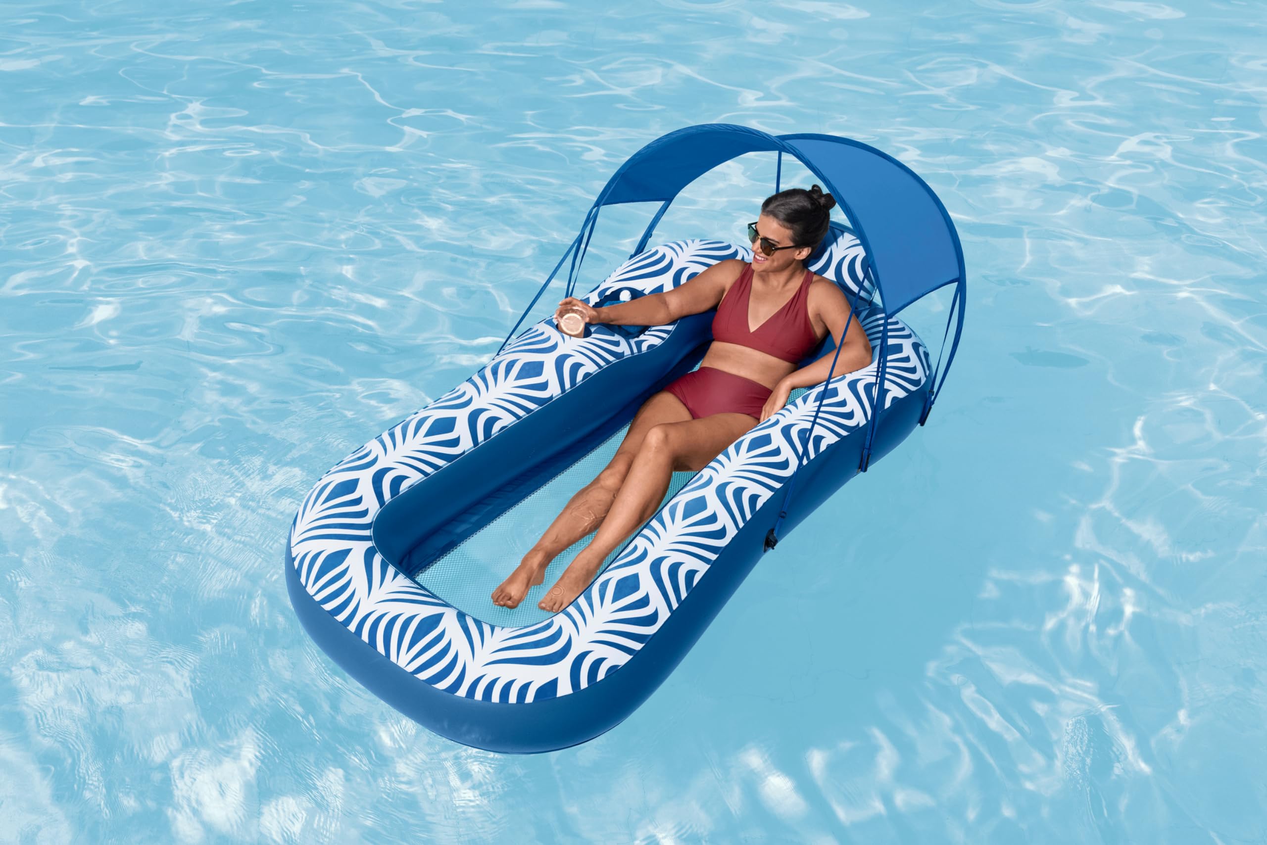 Bestway 43732 Materassino da mare Comfort Plush con parasole