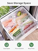 Vista 4 de Kootek Bolsas selladoras al vacío para alimentos, 8 rollos para almacenamiento de alimentos de ajuste personalizado, preparación de comidas o al