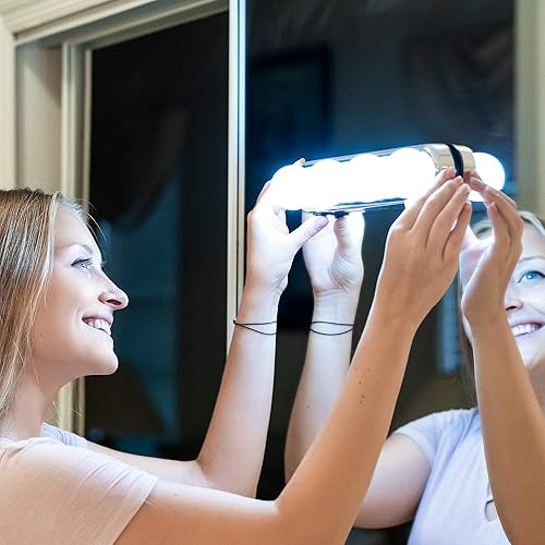 Miniatura 6 de Iluminación profesional de maquillaje Hollywood (1 juego)  Luz LED inalámbrica con bombillas brillantes, accesorio de iluminación portátil para baño