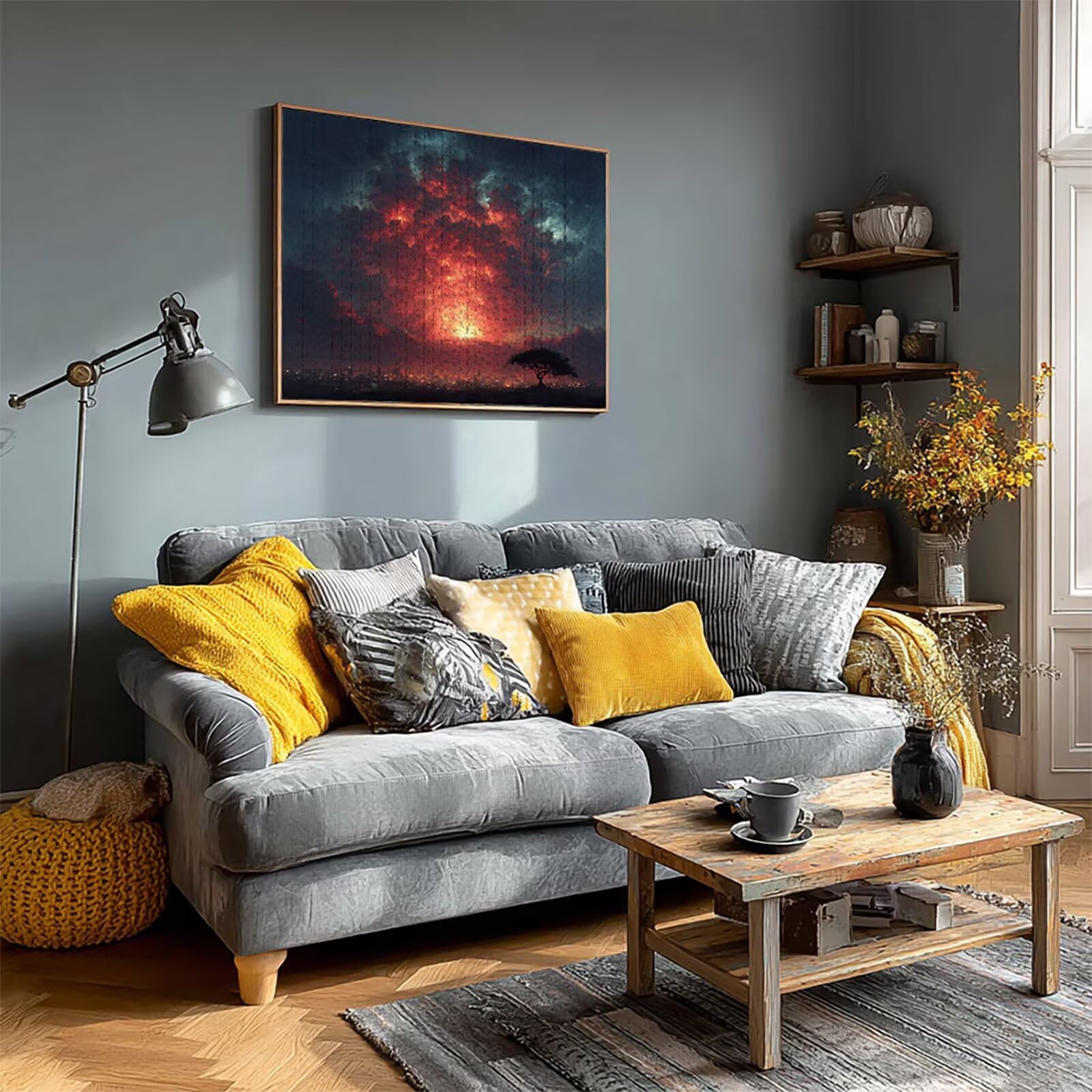 Puzzle Drzewo Drewna, Płomień Puzzle 3000 elementów Dorośli z pudełkiem 122 x 81 cm, rodzinny wypoczynek, gra edukacyjna Najwyższej jakości puzzle wyzwanie, dla nastolatków, letnie prezenty, T-4577