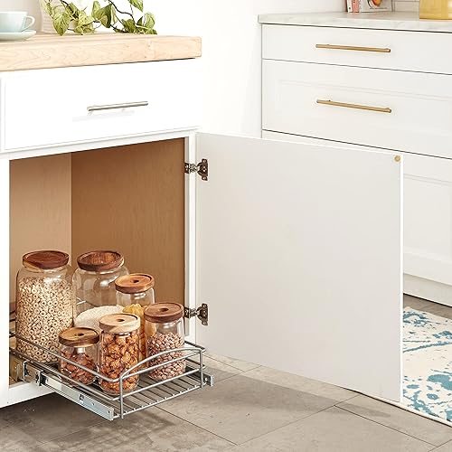 Miniatura 9 de Knape & Vogt RS-MUB-11-FN Organizador de gabinete extraíble multiusos de 5 pulgadas de alto x 12 pulgadas de ancho x 20 pulgadas de profundidad en