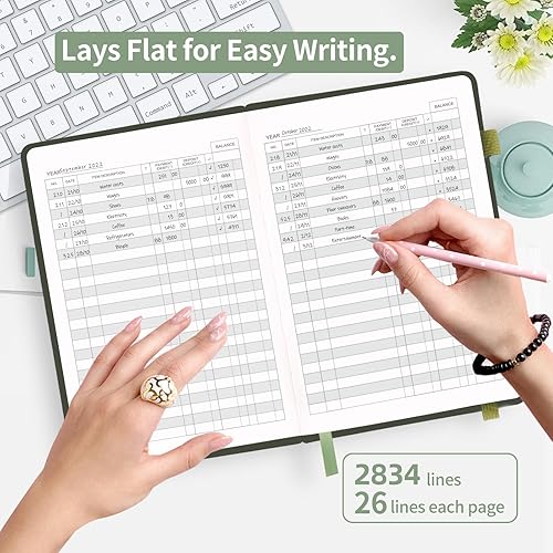 Vista 42 de Registros de cheques para chequera personal, registro Blugool de cheques con registros de cheques y transacciones, libro de registro de contabilidad