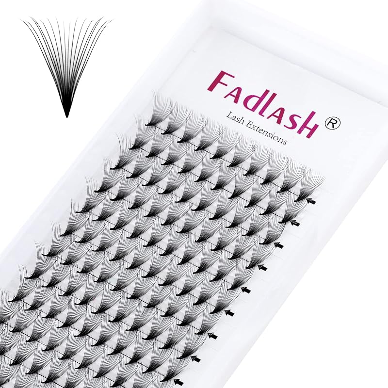 Extensões de Cílios FADLASH em Fans Pré-Montados 16D-0.07D, Curvatura C, 14 mm