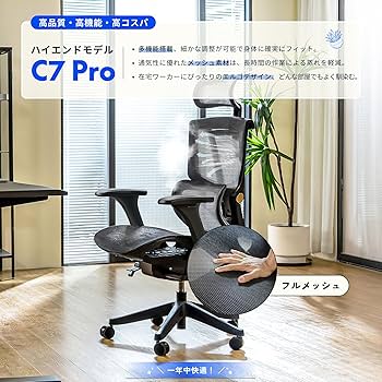 ⭐️新品⭐️FLEXISPOT オフィスチェア デスクチェア C7 人間工学 Amazon.co.jp: FLEXISPOT オフィスチェア デスクチェア C7 人間