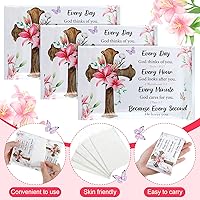 Vista 3 de PerKoop Paquete de 100 pañuelos faciales desechables de tamaño de viaje, 3 capas, para Pascua, primavera, viajes, boda, invitados, escuela, cartera