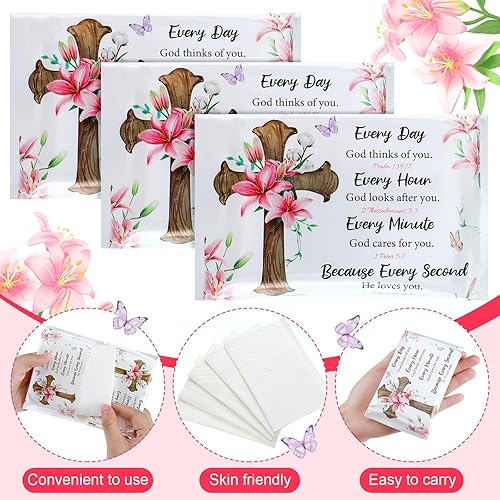 Miniatura 3 de PerKoop Paquete de 100 pañuelos desechables de tamaño de viaje, pañuelos faciales de bolsillo a granel para viajes, bodas, invitados, escuela,