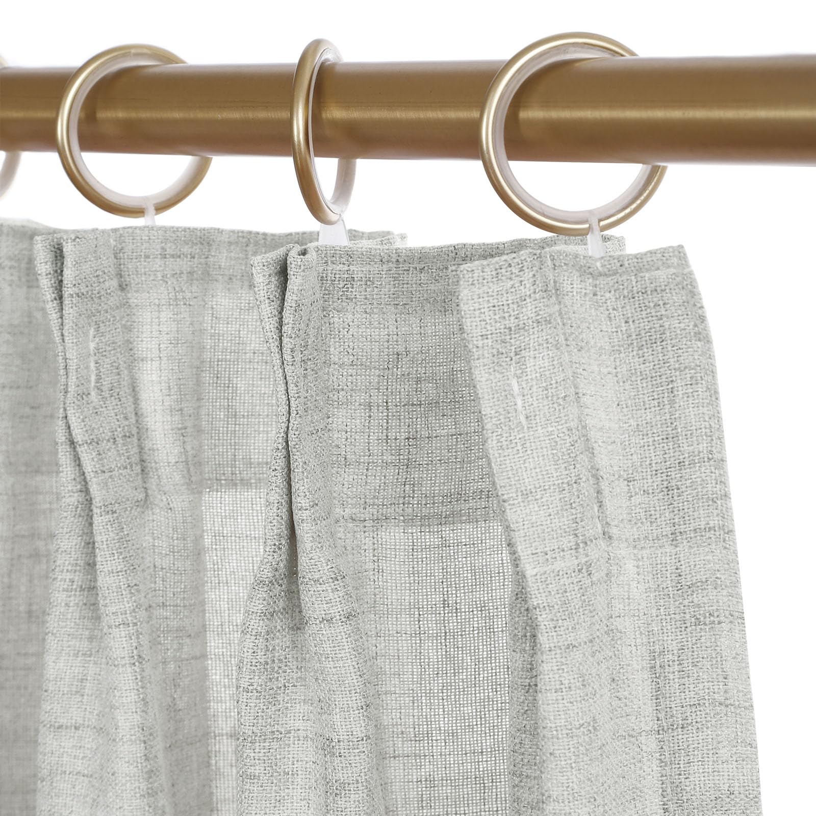 Lniane plisowane zasłony filtrujące światło do salonu i sypialni, nowoczesny styl wiejski, neutralny kolor, 1 panel (102 x 233 cm) - elegancka dekoracja okienna