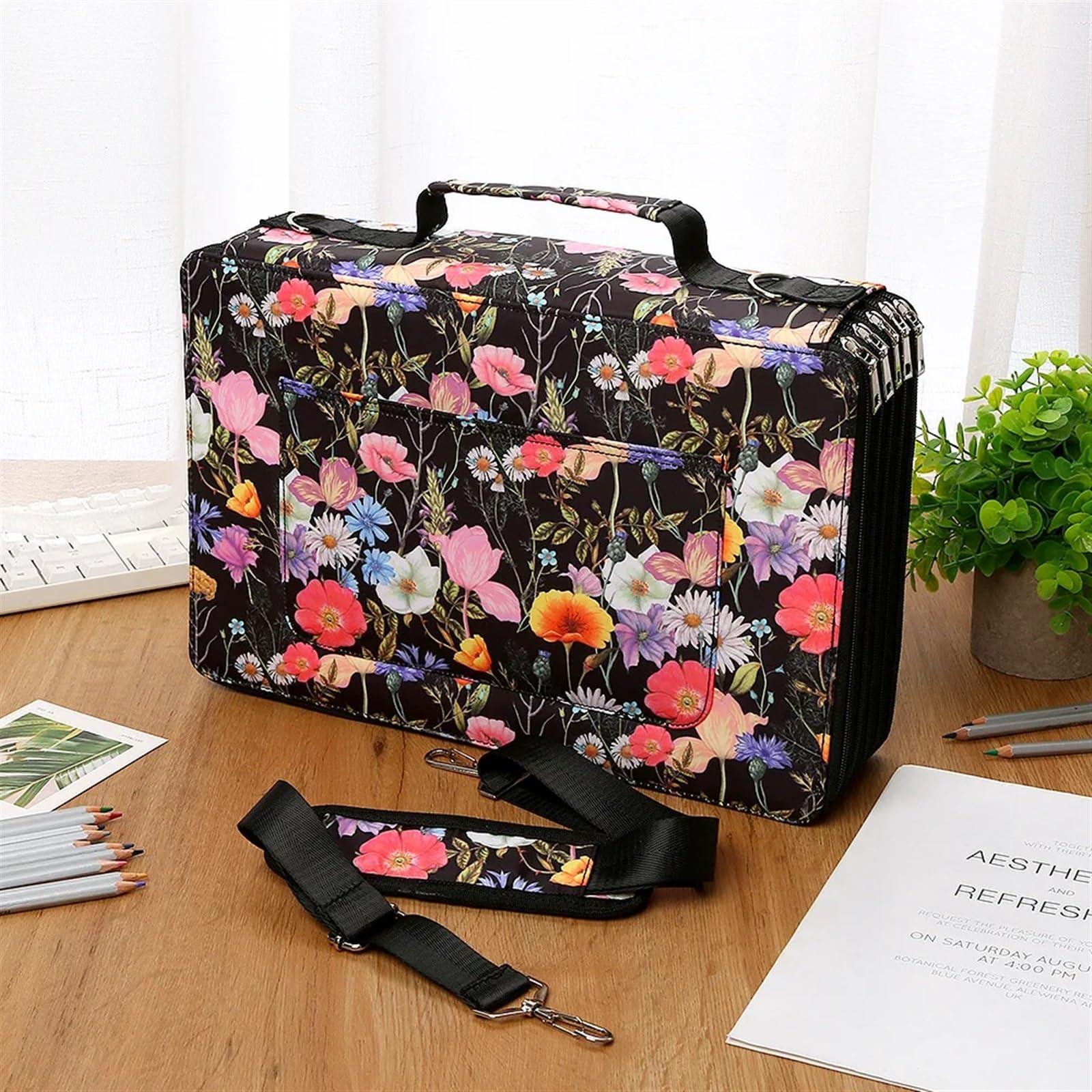 Federmäppchen Federmäppchen-Organizer mit 480 Fächern | For Federmäppchen, Schreibwaren, Stifttasche(Black)