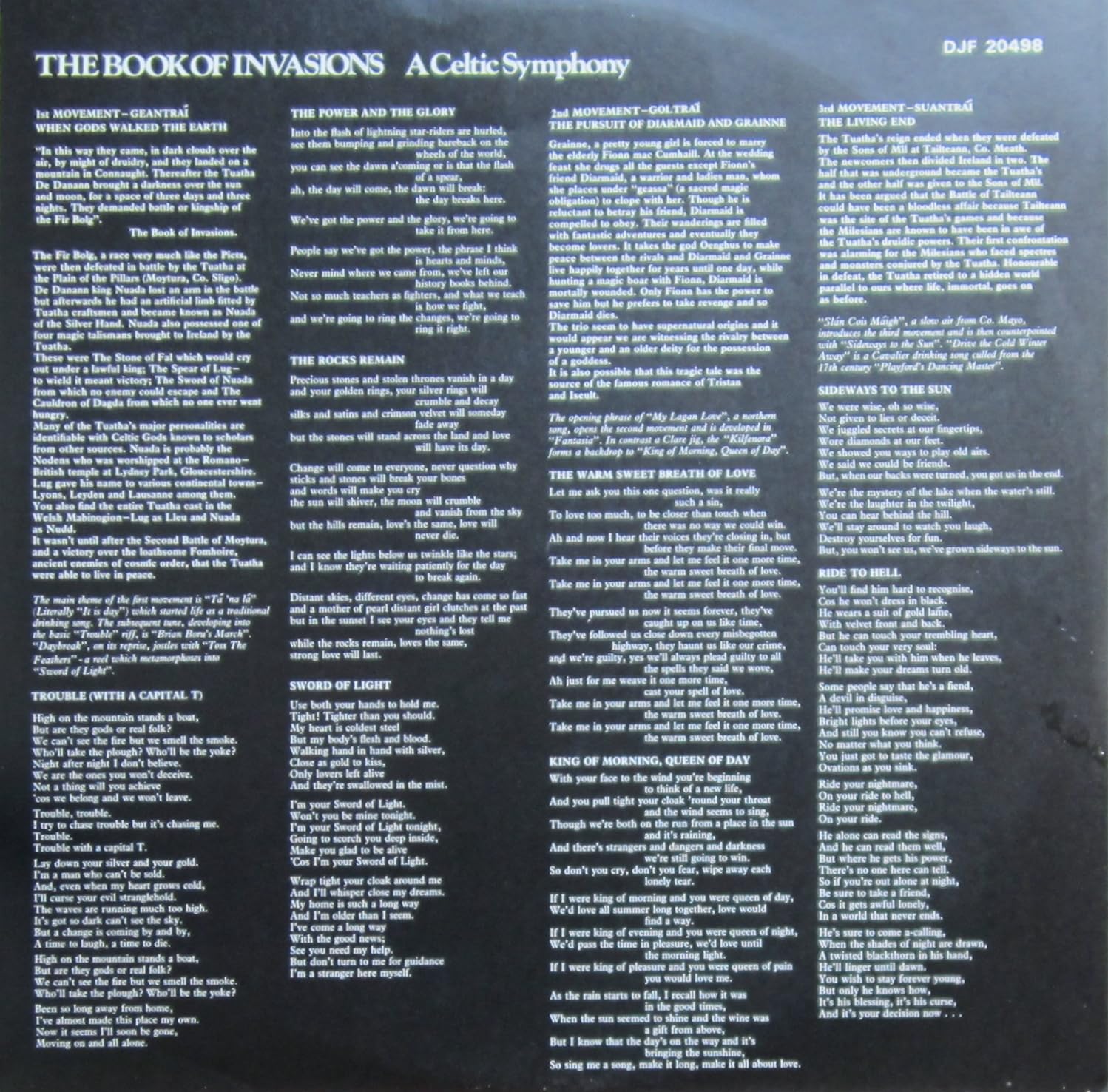 the book of invasions: a celtic symphony LP