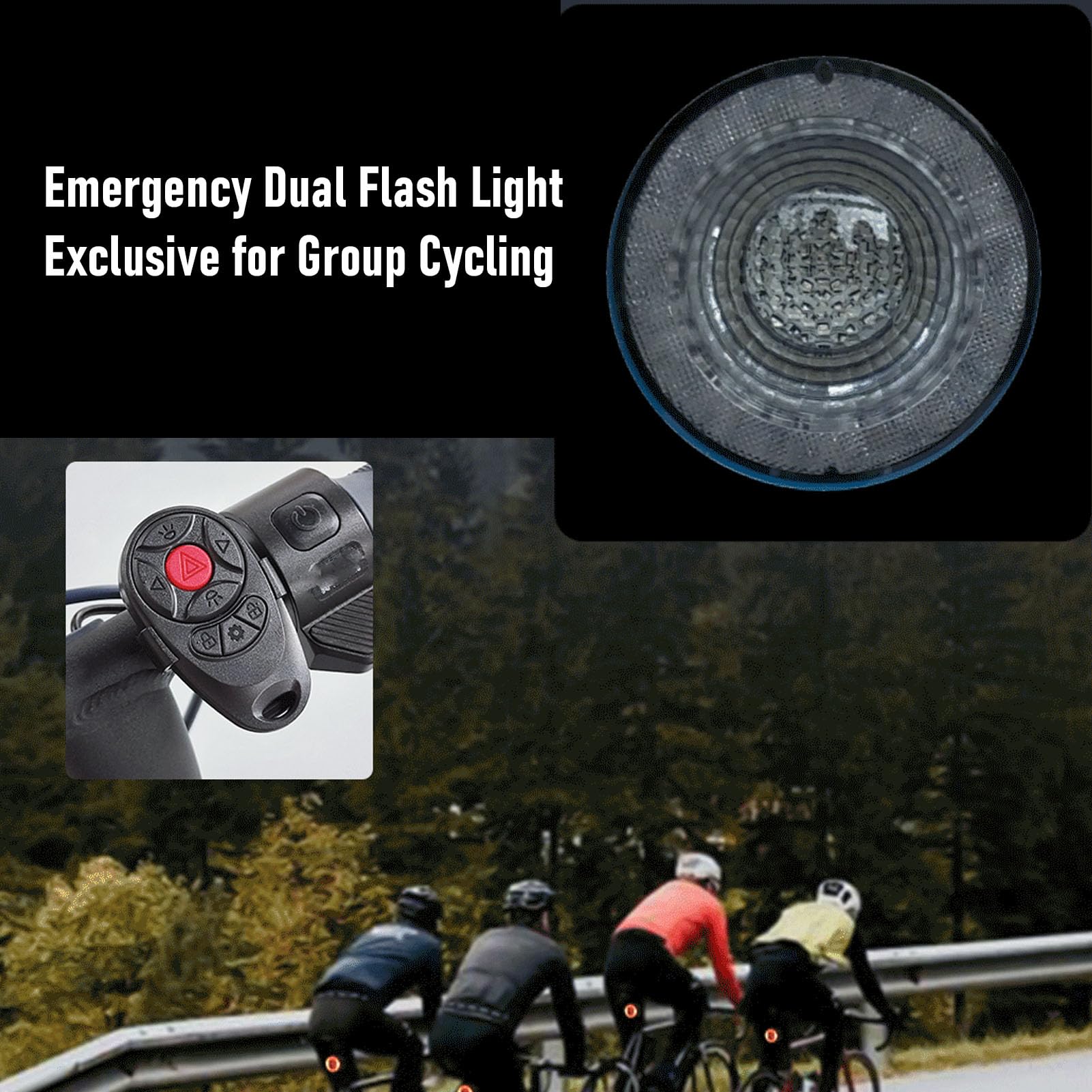 Naroote Luces para Bicicleta, Faro Delantero Recargable para Bicicleta con Protección IP65 y Control Remoto, Sensor Inteligente, 15 Modos de Iluminación, Alertas de Emergencia