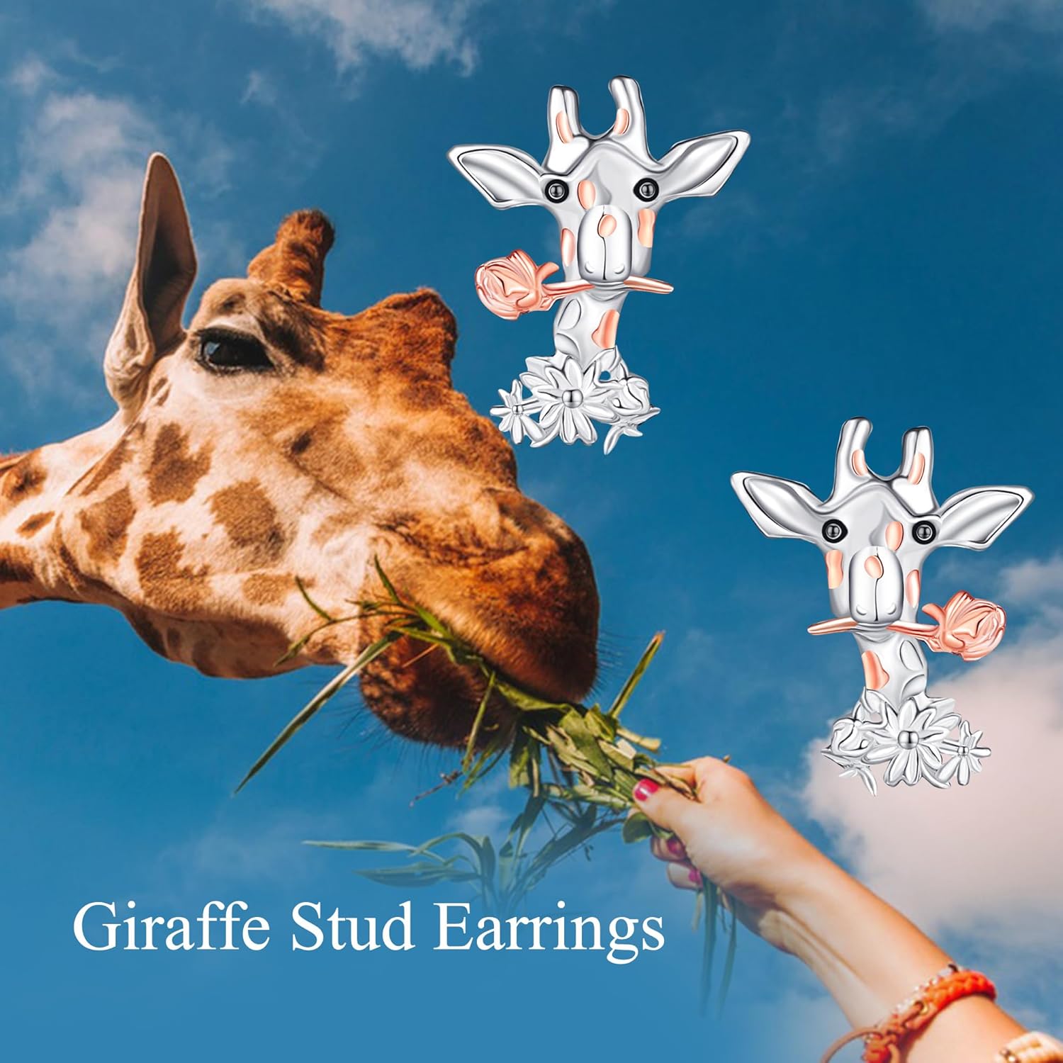 Guinea Pig/Giraffe/Wolf/Horse/Penguin/Capybara/Chicken/Rhinoceros 925 Sterling Silver Animal Stud Earrings Animal Jewelry Gifts for Women - Image 6