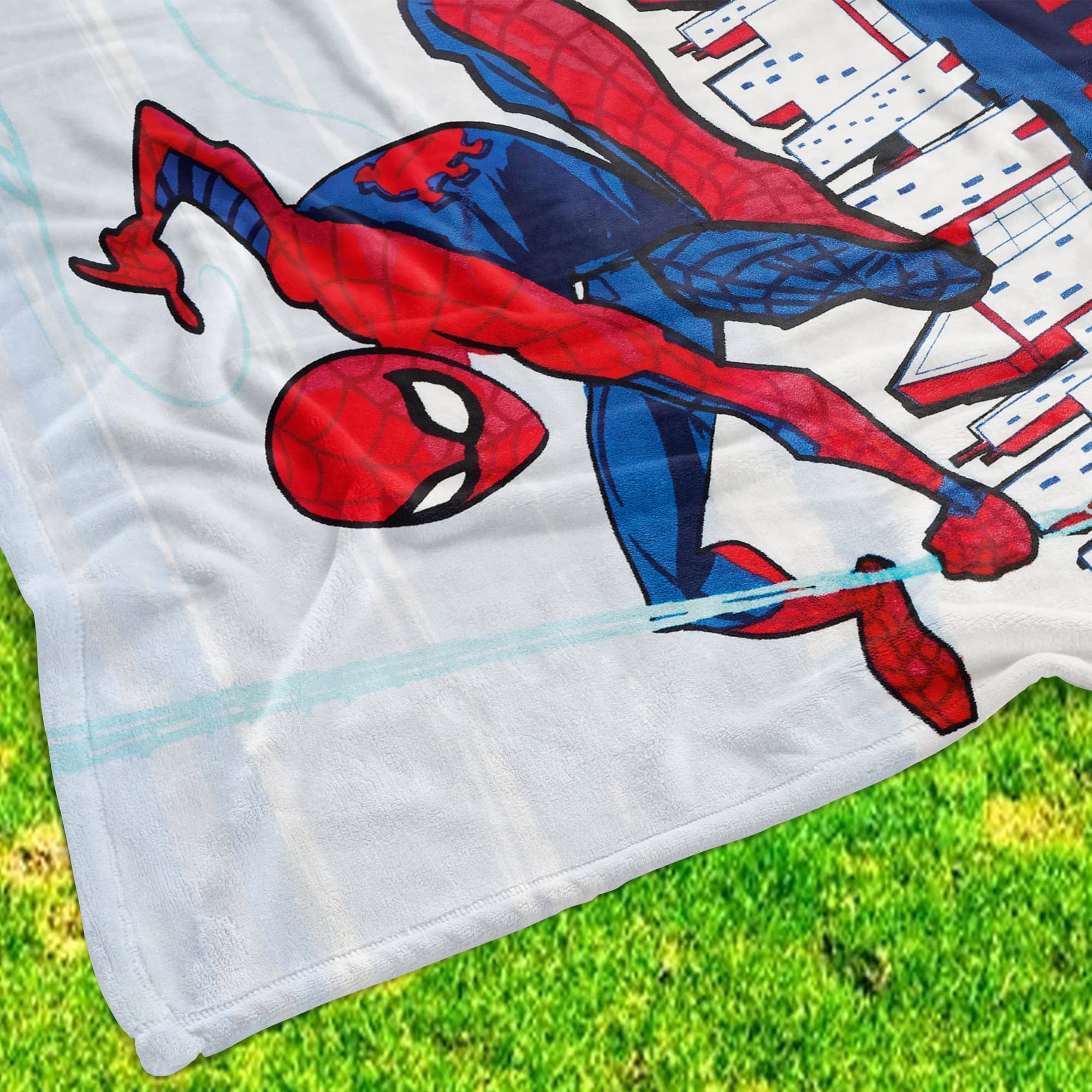 Duży koc Spider Man Super Hero 130 x 170 cm, super miękki koc polarowy koralowy, z mikropolaru, przytulny, na sofę, Spider-Man Marvel Comics Disney MCU Avengers, No Way Home, pasuje do pościeli