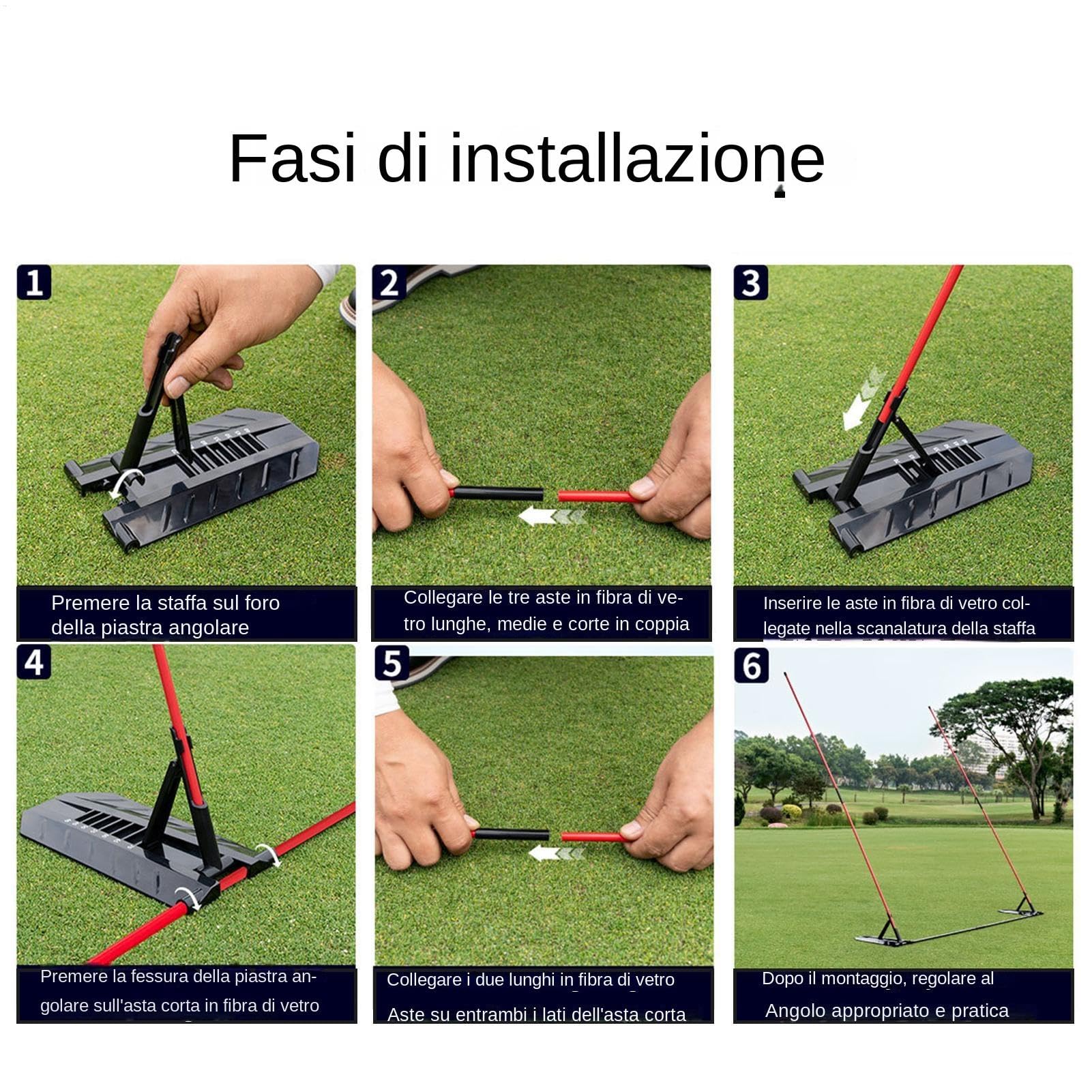Golf Alignment Sticks, Portable Training Aid, Multi-Functional Swing Trainer, Precision Practice Tool, for Golfers & Sports Lovers, 0.41x0.41 inches, Accuracy Training Tool