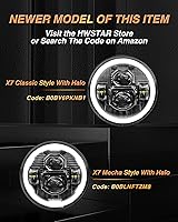 Vista 4 de HWSTAR Par de faros delanteros LED redondos nuevos mejorados 1000% más brillantes y antirreflejos de 7 pulgadas, compatibles con Jeep Wrangler JK