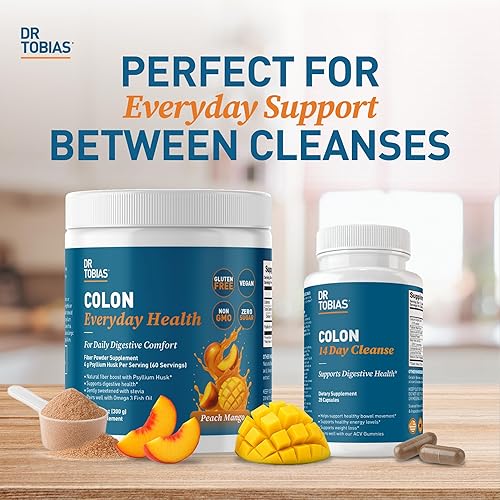 Miniatura 2 de Dr. Tobias Colon Everyday Health & Colon 14 Day Cleanse - Bebida en polvo de fibra de psyllium con 0.14 oz de cáscara de psyllium por porción y