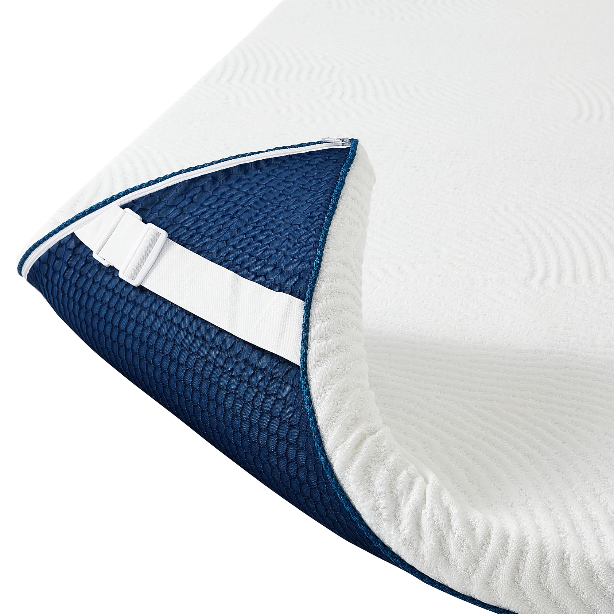 LINSY HOME Matratzentopper Gel Topper 90x200cm,7,5cm Höhe Topper aus Gel Memory Foam, H2/H3 Härte Gel Matratzentopper, mit Waschbarer Tencel™-Bezug