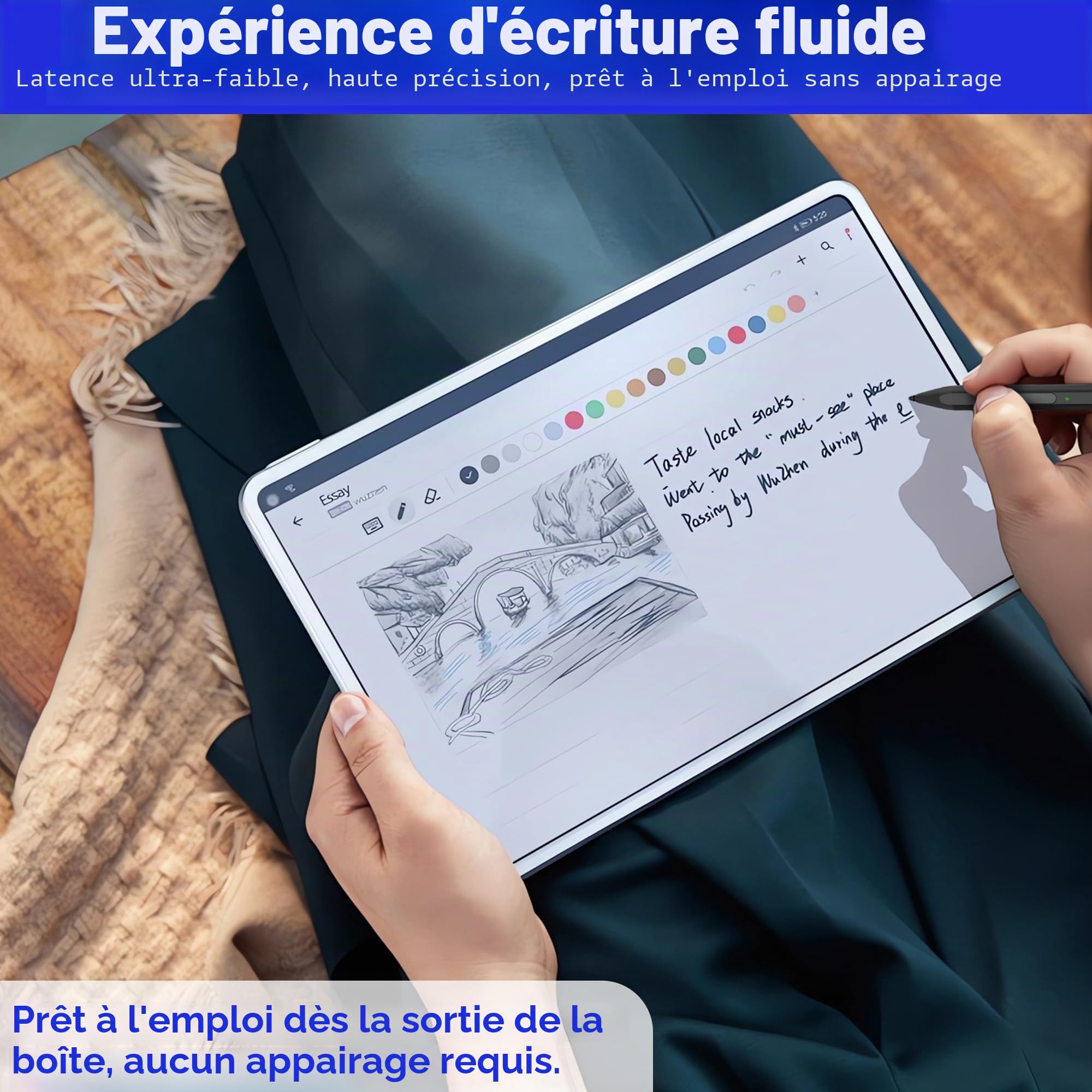 Microsoft Surface Pen, Stylet Surface pour Surface Pro 11/10/9/X/8/7/6/5/4/3, Surface Go 4/3/2/1, Surface Laptop/Studio/Book 4/3/2/1 Stylet avec rejet de la Paume, Sensibilité à la Pression 4096