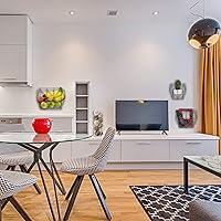 Vista 7 de Blue Donuts Juego de 3 cestas de frutas para colgar en la pared, juego de 3 cestas de alambre para almacenamiento, organizador de pared, cesta Negro