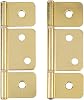 3-12 Brass 3-Leaf Flag Hinges - Pack of 20 - Non-Mortise Hinges for Bi-Fold, Shutter and Cabinet Doors in Mobile Homes, Campers, Trailers - Furniture Hardware - NH8-SB 10