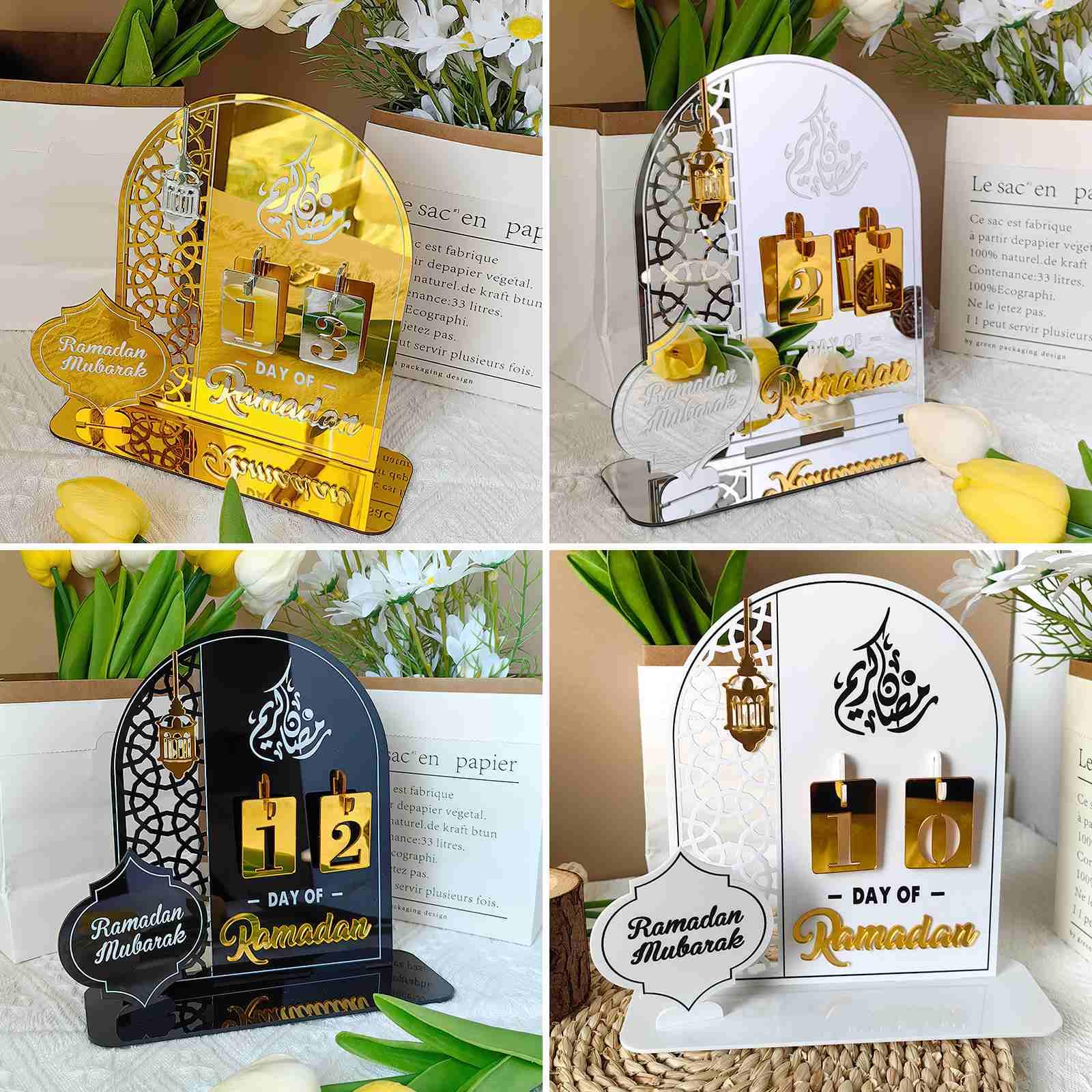 Acryl Ramadan Countdown Kalender, Ramadan Tage, austauschbar, Eid Al Acryl Ramadan Countdown Kalender, Ramadan Tage, austauschbar, Eid Al