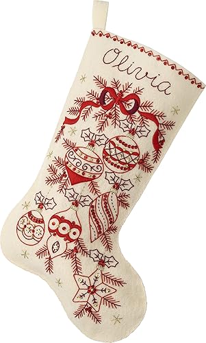 Bucilla 89532E - Kit de fabricación de calcetines de 18 pulgadas, Navidad clásica, perfecto para manualidades y manualidades, 89532E